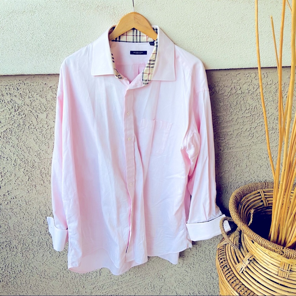 Burberry London Dress Shirt Pink 18 1/2